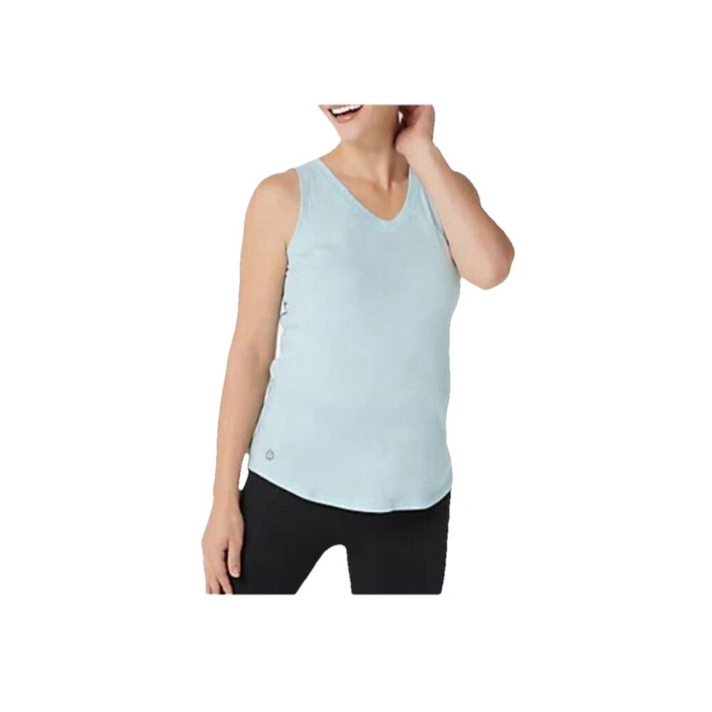 Soulgani Active Light Blue Dream V-Neck Tank So Good Be Good Size L New